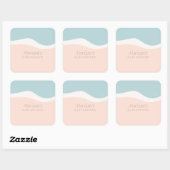 Stickers Carré Surboard Beach (Feuille)