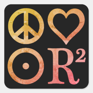 Stickers Carré Symboles PLUR