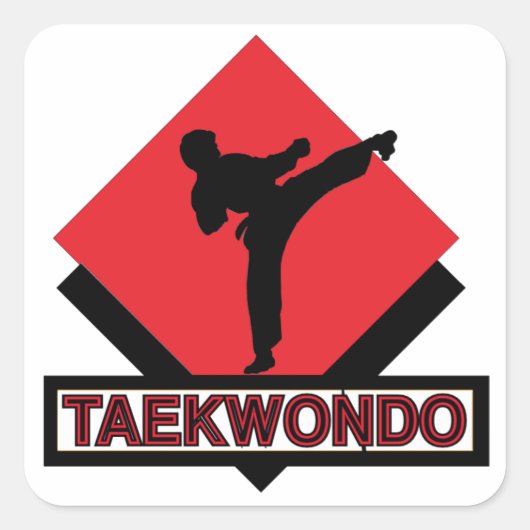 Stickers Carré Taekwondo (Devant)