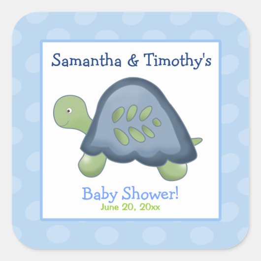 Stickers Carré Turtle Reef Favoriser (6 Grands) (Devant)