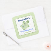 Stickers Carré Turtle Reef Favoriser (6 Grands) (Enveloppe)