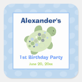 Stickers Carré Turtle Reef Favoriser (6 Grands)