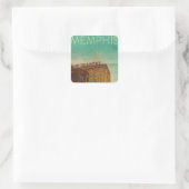 Stickers Carré vintage Memphis (Sac)