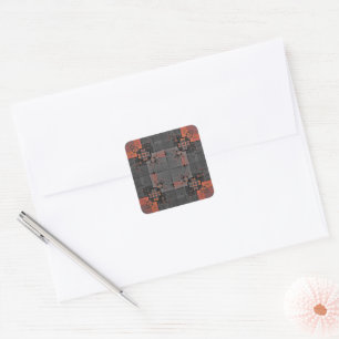 Stickers Carrefour orange et gris