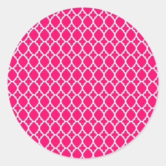 Stickers Carrelage marocain rose chaud (Devant)