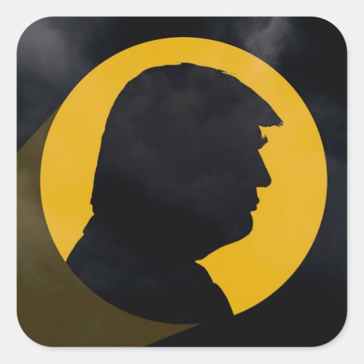 Stickers Carrés 3" de Trump Bat-Signal x6 (Devant)