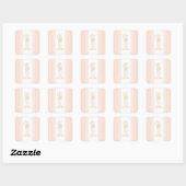 Stickers Carrés à rayures blanches et dorées (Feuille)