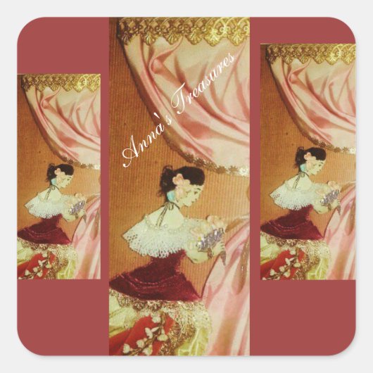 Stickers Carrés au trésor Anna (Devant)