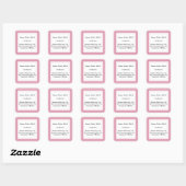 Stickers carrés Avec Bordure Rose En Feuilles (Feuille)