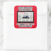 Stickers Carrés de fausses nouvelles et faits alte (Sac)