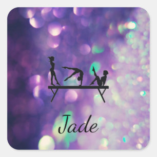 STICKERS CARRÉS DE GYMNASTIQUES PERSONNALISÉS