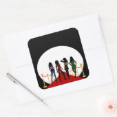 Stickers Carrés de la mode pour filles sur tapis r (Enveloppe)