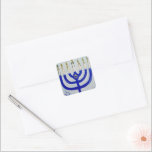 Stickers Carrés de Menorah<br><div class="desc">Cette menorah vient d'une de mes illustrations originales ! Oeuvre © Abigail Davidson.</div>