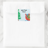 Stickers Carrés de Noël. Personnalisez. (Sac)