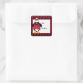 Stickers Carrés de pingouins de Noël (Sac)