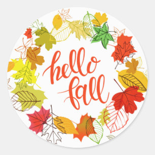 Stickers Carrés "Hello Fall"