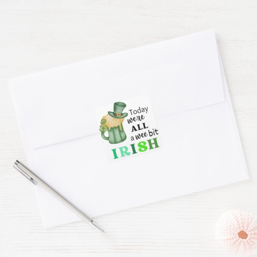 Stickers Carrés irlandais Fun Wee Bit (Enveloppe)