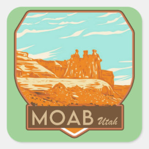 Stickers Carrés Moab Utah