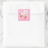 Stickers Carrés Pink Rollerskates (Sac)
