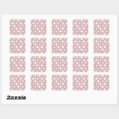 Stickers Carrés Retro Rose Starburst (Feuille)