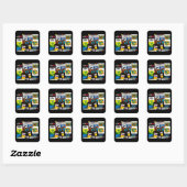 Stickers Carrés THOMPSON SPIN TWINS (Feuille)