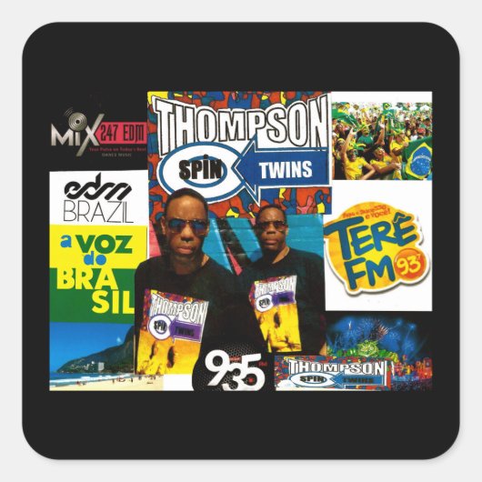 Stickers Carrés THOMPSON SPIN TWINS (Devant)
