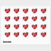 Stickers Carrés Valentines (Feuille)