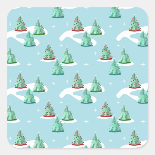 Stickers Carrés vintages Pins (Devant)