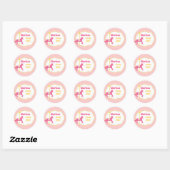 Stickers Carrousel - Monnaie d'or rose Cute Polka  (Feuille)