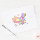 Stickers Carte Chine (Enveloppe)