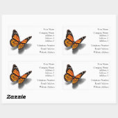 Stickers carte de visite Papillon (Feuille)