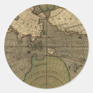 Stickers Carte du monde antique