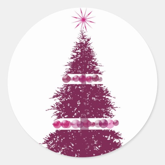 Stickers Cartes de voeux de Noël de l'arbre de Noë (Devant)