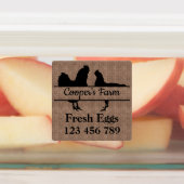 Stickers Carton Oeuf Votre nom de ferme (Apposé)