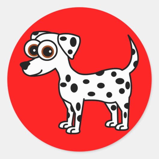 Stickers Cartoon de Dalmatie mignonne (Devant)