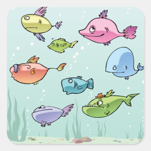 Stickers Cartoon Fishers (Devant)