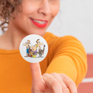 Stickers Cartoon Folk Trio