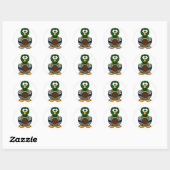 Stickers Cartoon Mallard Duck (Feuille)
