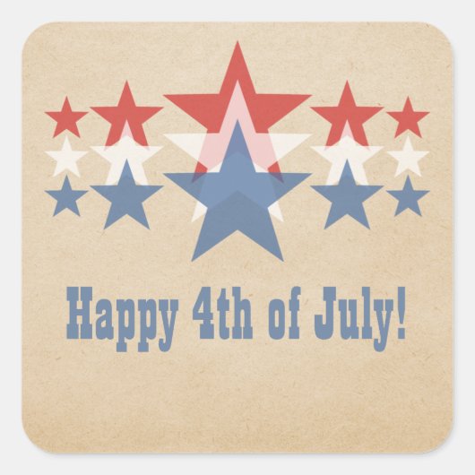 Stickers Cascade Red, White et Blue Star (Devant)