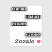 Stickers Casque Badass Funny Pack III (Feuille)