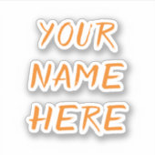 Stickers Casque Unisex Script de Nom Personnalisé (Devant)