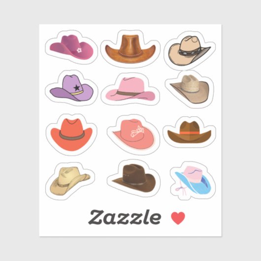 Stickers Casquette Cowboy (Feuille)