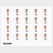 Stickers Casquette rouge et bottes (Feuille)