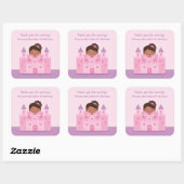 Stickers Castle Cute African American Princess (Feuille)
