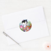 Stickers Cat Geisha Fairy Imaginaire par Ann Howar (Enveloppe)