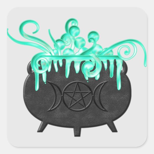 Stickers Cauldron Pagan Magick Potion Sorcière (Devant)