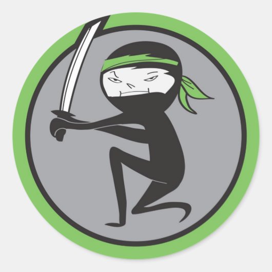Stickers Ceinture verte Ninja (Devant)