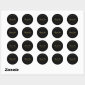 Stickers Cercle Abstraits Dots Black & Gold (Feuille)