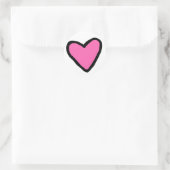 Stickers Cercle Coeur Rose (Sac)