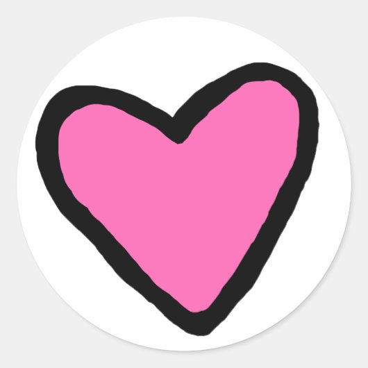 Stickers Cercle Coeur Rose (Devant)